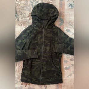 Lululemon Scuba Full Zip Full Length Hoodie Camouflage